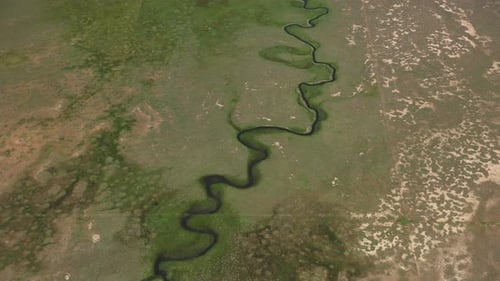 Abstract wetland patterns viewed from above in Nevada USA