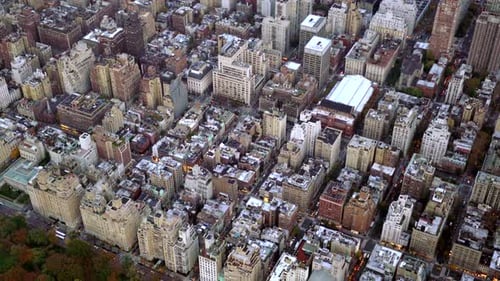 Aerial view of new york city skyline. cityscape metropolis. Shot on Red Epic