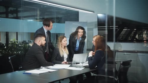 Business People Having Meeting in Office