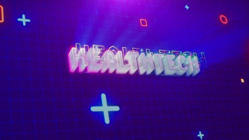 Dynamic Neon Title Animation for Health Tech