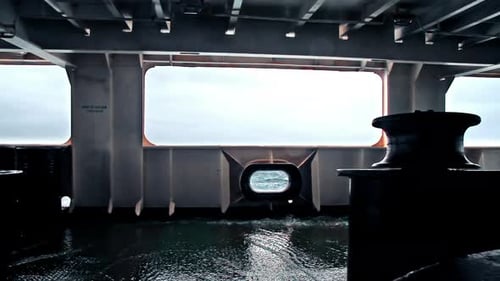 Ocean Waves Flooding The Inside Of A Ship