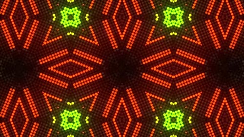 Kaleidoscope Style Glowing LED Geometric Pattern