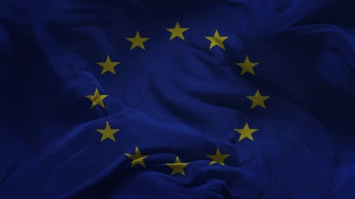 European Union Flag Waving Background