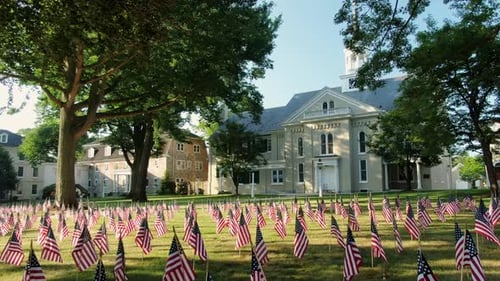 Field of American Flags for Memorial Day