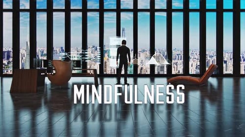 Successful Businessman And Mindfulness Text