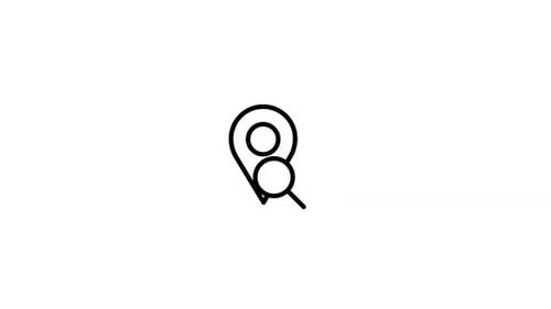 Animated Location Pin and Magnifying Glass Search Icon