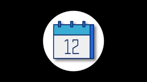 Анимация «Календарь, дата 12»