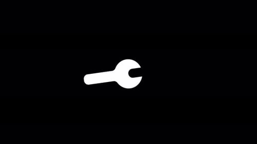 Rotating Wrench Tool Minimalist Icon Animation