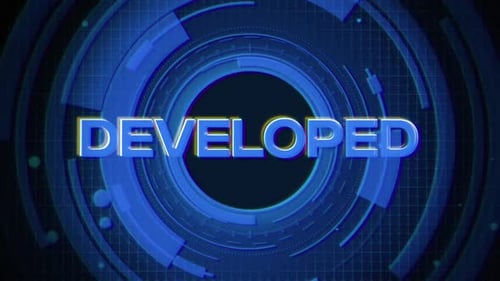 Futuristic Developed Text Reveal Glitch Animation