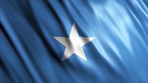 Realistic Waving Somalia National Flag Animation