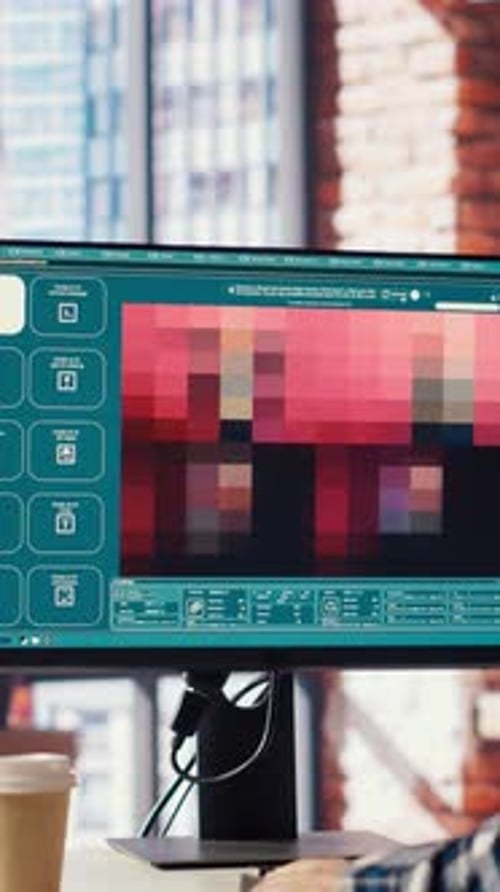 Funcionário em escritório doméstico está criando software de IA que transforma mensagens de texto em fotos