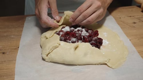 Preparing a Homemade Cherry Pie
