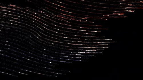 Abstract Digital Wavy Particle Lines Flowing Background