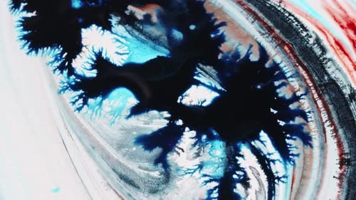 Ink Drops And Spread On White Surface 13