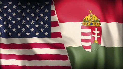 Usa And Hungary Background Loop
