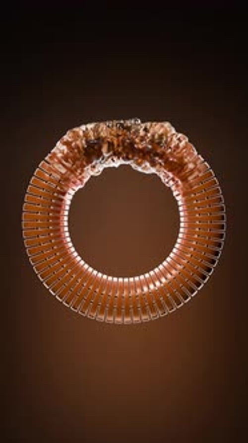 Renderização 3D do caminho de deformação do toro