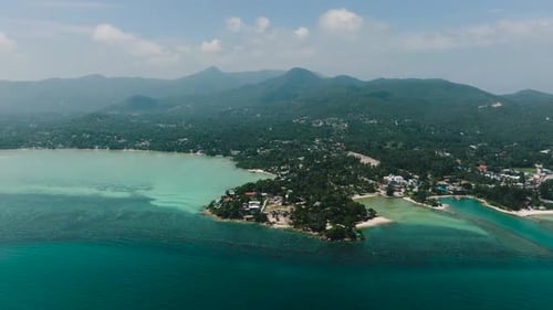 Island Village with Turquoise Bay Ko Pha Ngan Thailand