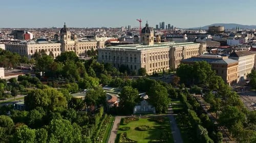 Vienna Imperial Museum Architecture Vienna Historic Maria Theresa Heritage Aerial View Theresien