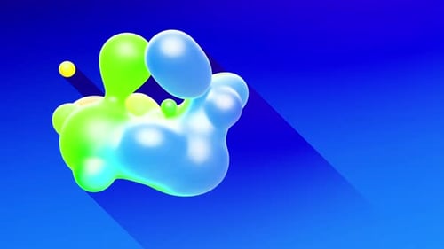 Colorful Abstract Fluid Metaballs Seamless Loop Background Animation