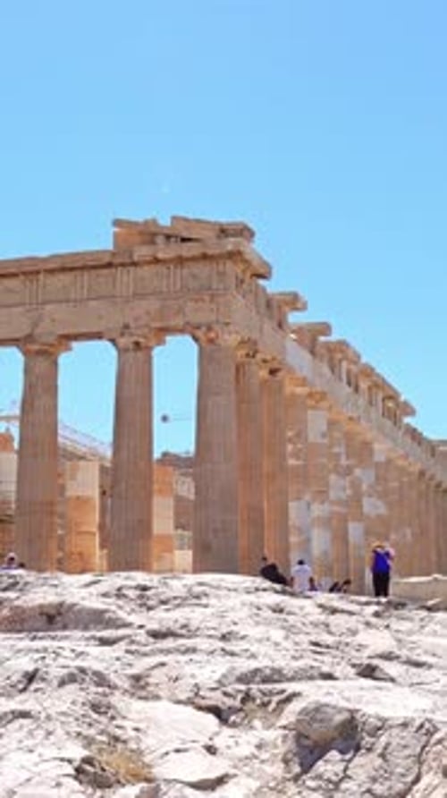 Ancient Parthenon Temple at the Acropolis of Athens Greece