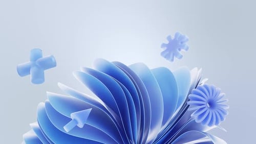 Abstract Fluid Blue Shapes Seamlessly Animated Motion Background