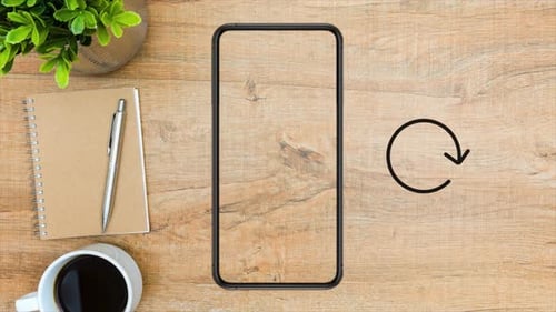 Smartphone on Desk, Mockup for Phone Repair