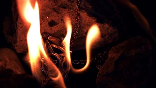 Religion Symbol Pentagram On Fire 2