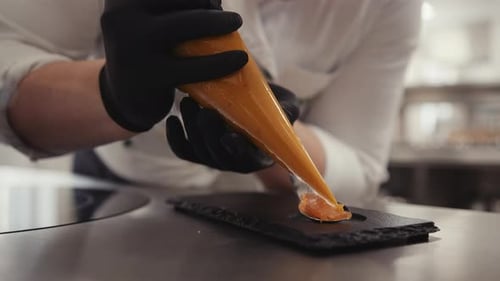 Chef preparing food at a restaurant