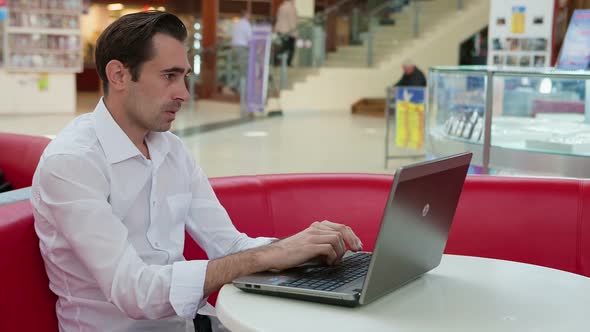 Man in Despair and Hesitant at Work with a Laptop, People Stock Footage ...