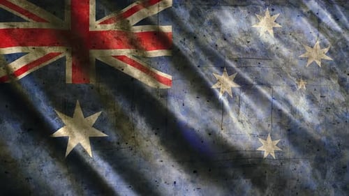 Heard Island And Mc Donald Islands Flag Grunge