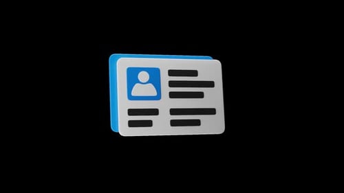 Business Card 3D Animation | Alpha Channel