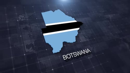 Botswana Map Displaying