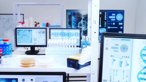 Modern Laboratory Equipped for Medical Research and Biotechnology