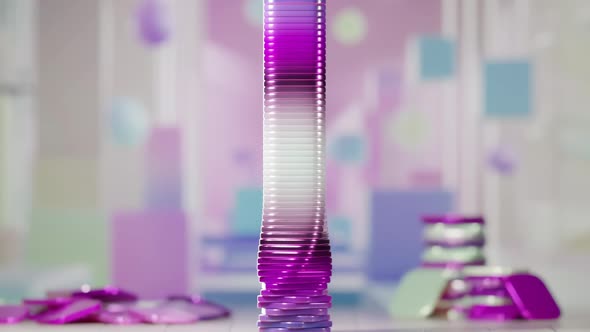 Twisting Array Loop 3D Satisfying Animation, Backgrounds Motion ...