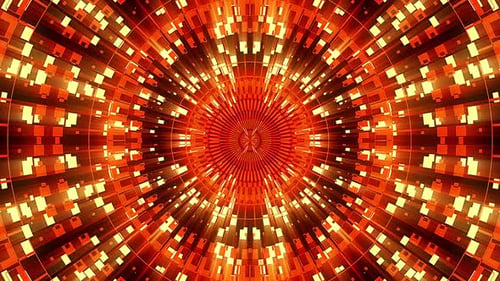 VJ Red Dynamic Glowing Circles