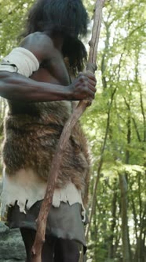 The Ancient Hunter is Connected to Nature Exploring the Primal Wilderness and Wildlife