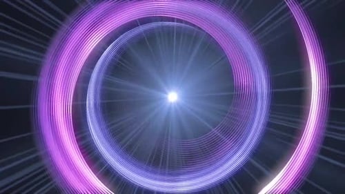Abstract Glowing Spiral Tunnel Motion Background