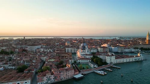 Venice Sunset Skyline Italy