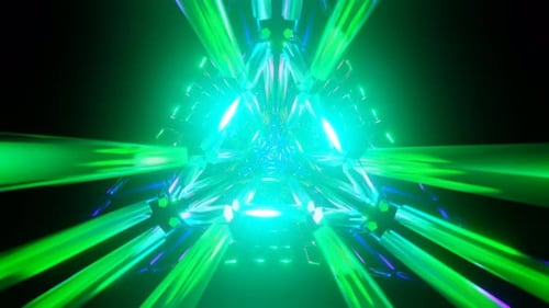 Hypnotic Visuals of a Mesmerizing VJ Loop with a Pulsating Flashing Neon Background