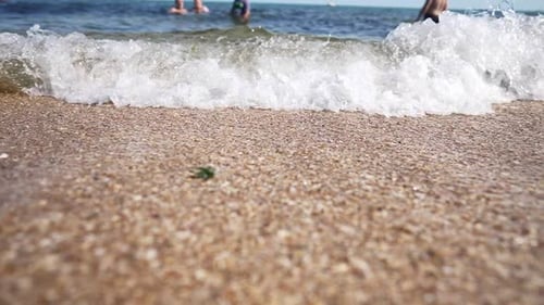 Beautiful Sea Waves on Summer Sunny Day
