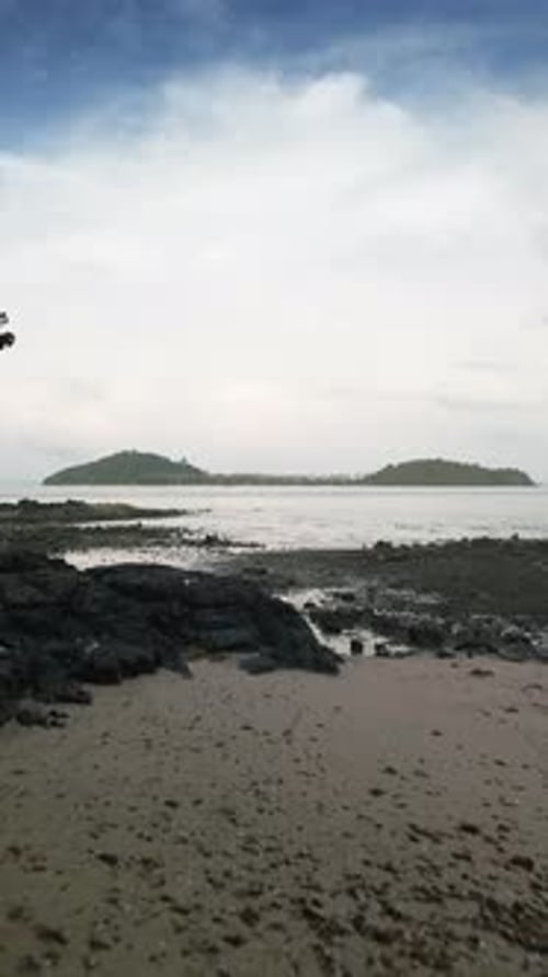 Vertical Video Drone Shot of a Spectacular Beach Top View Capturing the Beauty of Thailand