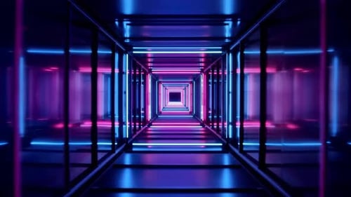 Neon Digital Dreamscape Motion Background