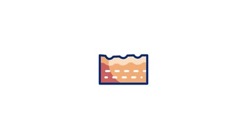 Minimalist Animated Skin Layers Cross Section Icon