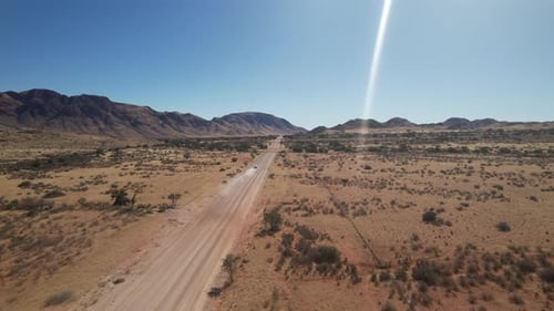 A video about a mountainous landscape and rugged nature from the Namib desert