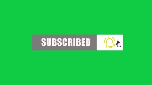 Subscribe button animated. Like and golden bell