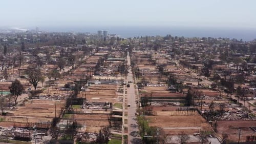 Palisades Fire Damage in Los Angeles, California