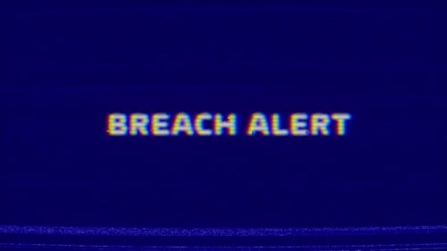 Breach Alert Glitch Text Animation