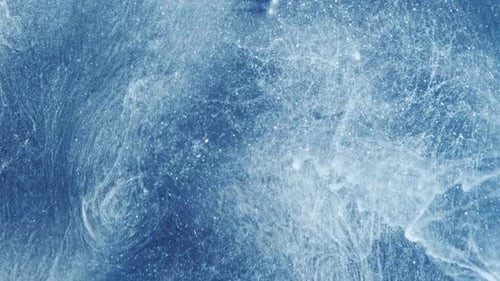 Abstract Plumes Swirl in Blue