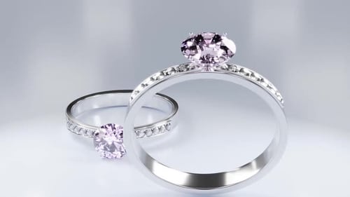 Elegant Silver Rings with Pink Gemstones