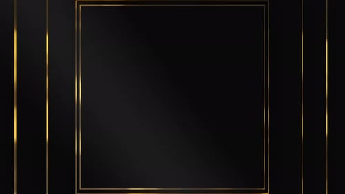 Líneas brillantes de lujo doradas sobre un elegante fondo negro